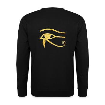 Oeil d’Horus Protection Puissance Symbole Egypte Udjat - Sweat-shirt Unisexe - noir - Dos - Alina (178cm)