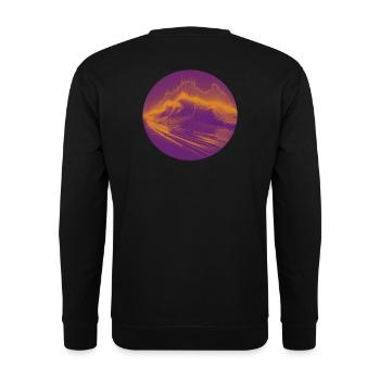 Waveolution - It's all about Waves & WAVs - Unisex Pullover - Schwarz - Hinten - Alina (178cm)