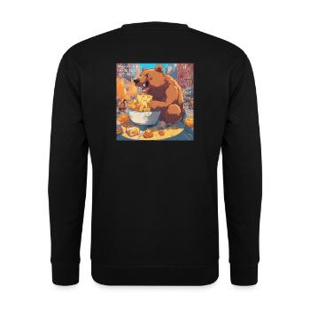 Bears Themed Design - Unisex Sweatshirt - black - Back - Alina (178cm)