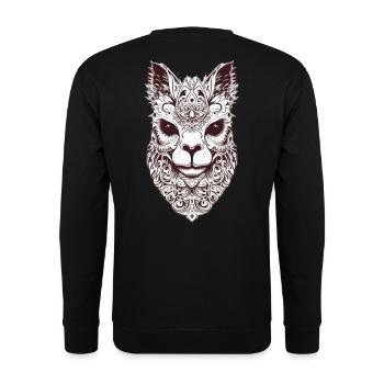 Masque de chat fascinant au design tribal - Sweat-shirt Unisexe - noir - Dos - Alina (178cm)