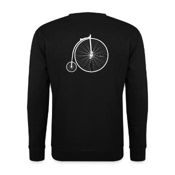grand bi (motif blanc) - Sweat-shirt Unisexe - noir - Dos - Alina (178cm)