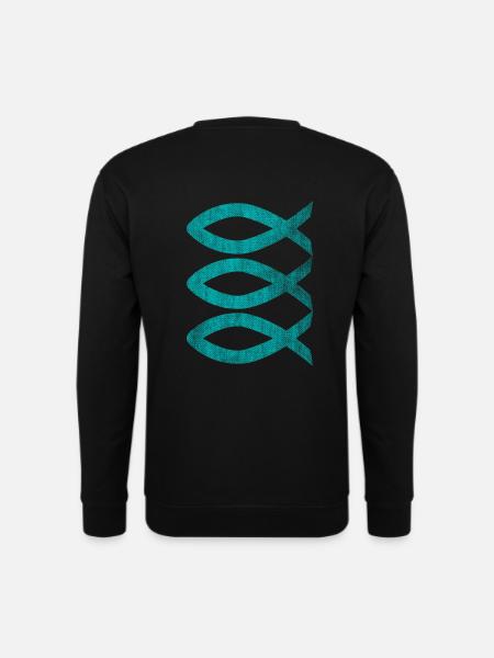 Christian fish Jesus fish - Unisex Sweatshirt - black