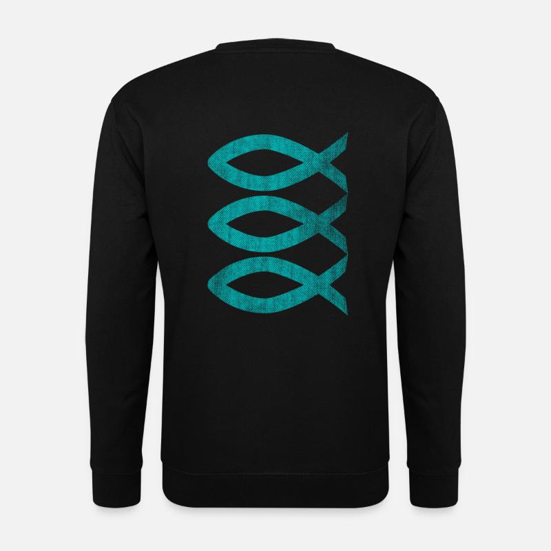 Christlich Fische Jesus Fisch - Unisex Pullover - Schwarz