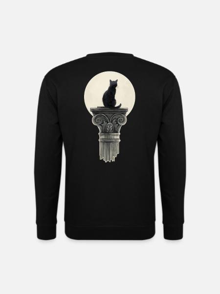 Schwarz Katze - Unisex Pullover - Schwarz