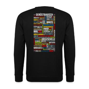 Scaffolding craftsman shirt printed - Unisex Sweatshirt - black - Back - Alina (178cm)