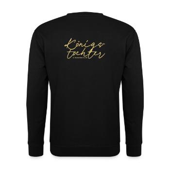 königstochter gold by csDesign - Unisex Pullover - Schwarz - Hinten - Alina (178cm)