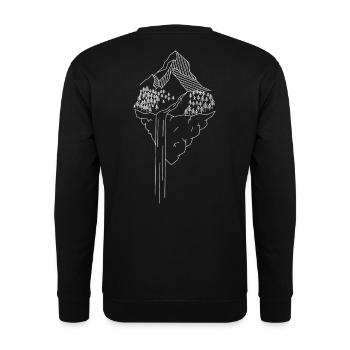 Mountainous landscape - Unisex Sweatshirt - black - Back - Alina (178cm)