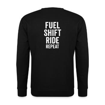 Mouvement du cycle énergétique - Sweat-shirt Unisexe - noir - Dos - Alina (178cm)