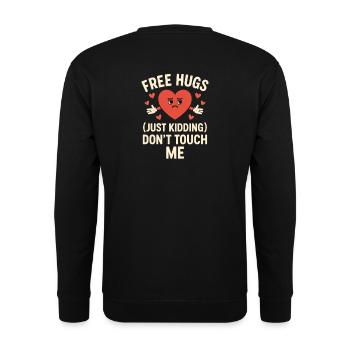 Anti-Valentins-Stimmung - Unisex Pullover - Schwarz - Hinten - Alina (178cm)