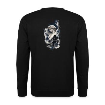 Ästhetische Klavierkunst - Unisex Pullover - Schwarz - Hinten - Michal (187cm)