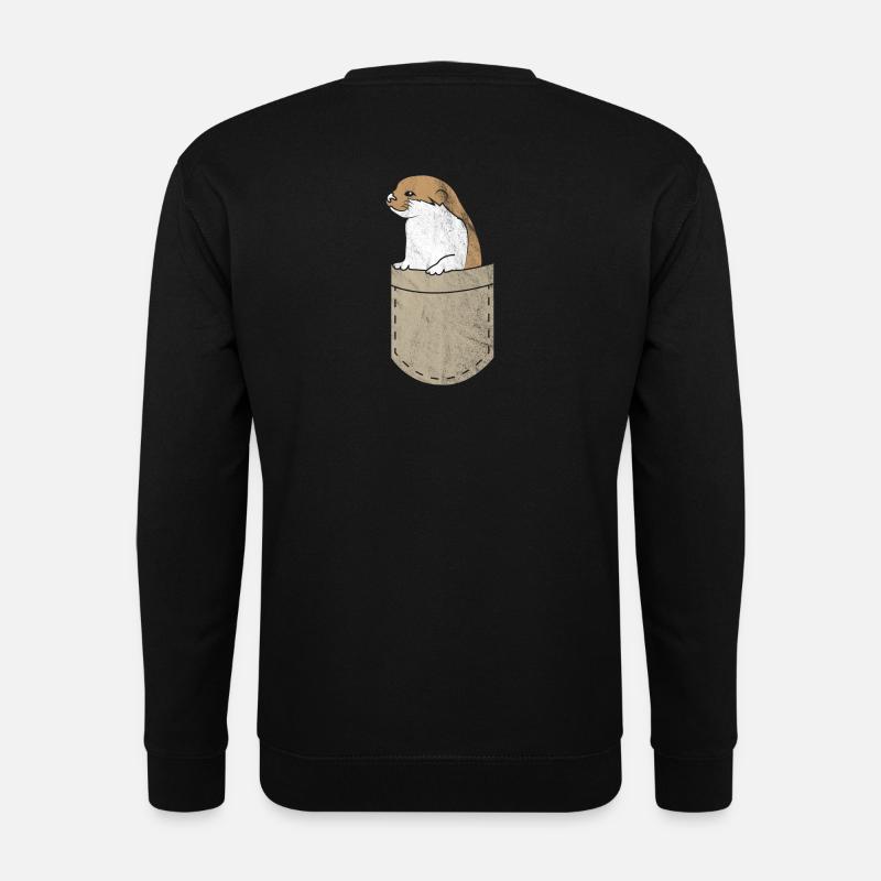 Süßer Otter Brusttasche Geschenk - Unisex Pullover - Schwarz