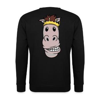 King Horse Pony Crown Royal King Fantasy Xmas - Unisex Sweatshirt - black - Back - Alina (178cm)