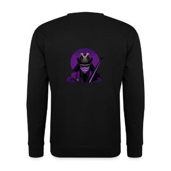 Lila Samurai - Unisex Pullover - Schwarz - Hinten - Michal (187cm)