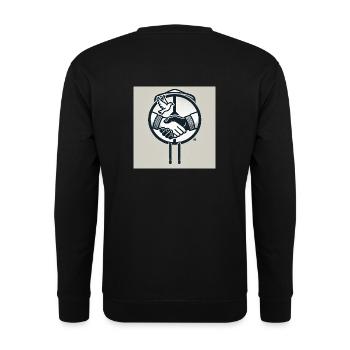 image converted - Unisex Pullover - Schwarz - Hinten - Alina (178cm)