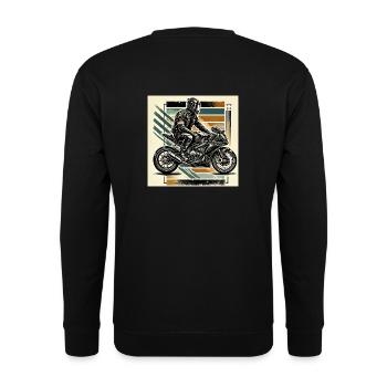 Live to ride, ride to live - Unisex Sweatshirt - black - Back - Alina (178cm)