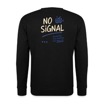 Pas de signal – Vibrations déconnectées - Sweat-shirt Unisexe - noir - Dos - Michal (187cm)