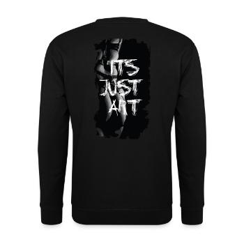 ITS JUST ART - Unisex Pullover - Schwarz - Hinten - Michal (187cm)