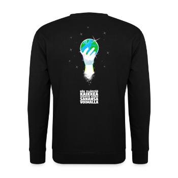 Il soutient le monde - Finnois - Sweat-shirt Unisexe - noir - Dos - Alina (178cm)
