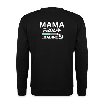 Mom 2027 - Loading Bar Pregnancy Announcement - Unisex Sweatshirt - black - Back - Alina (178cm)