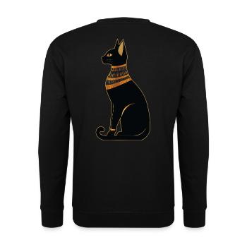 Egyptian Cat - Unisex Sweatshirt - black - Back - Alina (178cm)