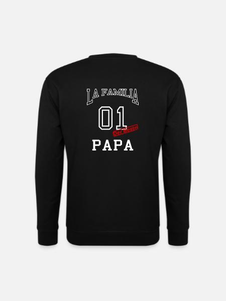 Der beste Papa La Familia Geschenkidee Eltern - Unisex Pullover - Schwarz