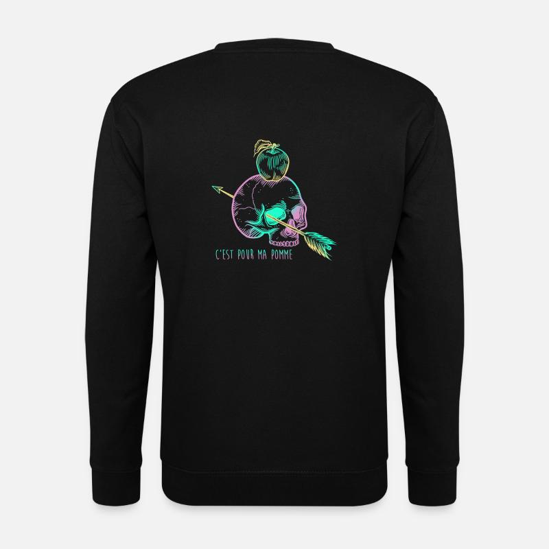 Purple Apple Skull - Unisex Sweatshirt - black