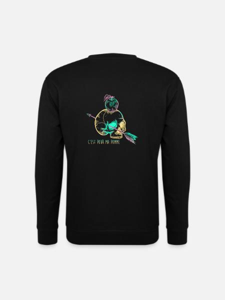 Skull Apple yellow - Unisex Sweatshirt - black
