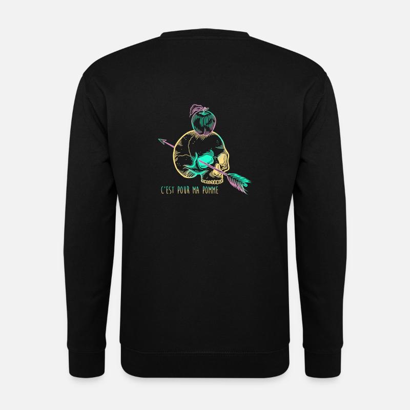 Skull Apple yellow - Unisex Sweatshirt - black