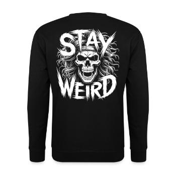 Düsterer Schädel - Unisex Pullover - Schwarz - Hinten - Michal (187cm)