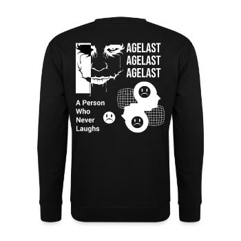 Agelast : une personne qui ne rit jamais - Sweat-shirt Unisexe - noir - Dos - Alina (178cm)