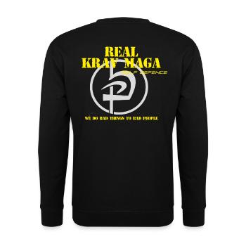 bad things Krav Maga - Unisex Pullover - Schwarz - Hinten - Alina (178cm)