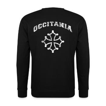Croix Occitane, Vintage - Sweat-shirt Unisexe - noir - Dos - Alina (178cm)