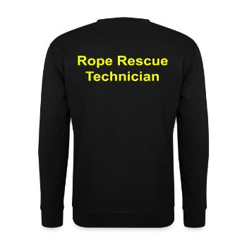 Technicien de sauvetage sur corde - Sweat-shirt Unisexe - noir - Dos - Alina (178cm)
