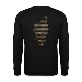 corse - Unisex Pullover - Schwarz - Hinten - Alina (178cm)