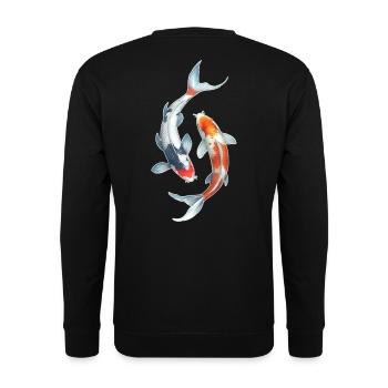 Carpe koï - Sweat-shirt Unisexe - noir - Dos - Alina (178cm)
