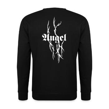 Typographie gothique d’épines - Sweat-shirt Unisexe - noir - Dos - Alina (178cm)
