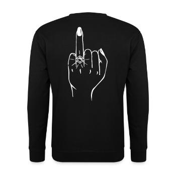 Doigt d’honneur Rinfinger mariée mariée fiancée - Sweat-shirt Unisexe - noir - Dos - Alina (178cm)