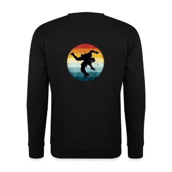 Ringen - Unisex Pullover - Schwarz - Hinten - Alina (178cm)