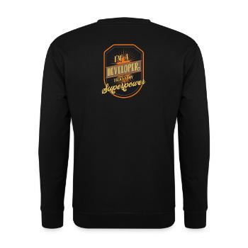 developer - Unisex Sweatshirt - black - Back - Alina (178cm)