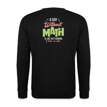 mathematics - Unisex Sweatshirt - black - Back - Alina (178cm)