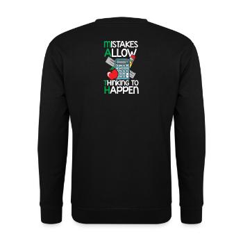 mathematics - Unisex Sweatshirt - black - Back - Alina (178cm)