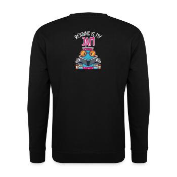 Reading - Reading Is My Jam - Unisex Sweatshirt - black - Back - Alina (178cm)