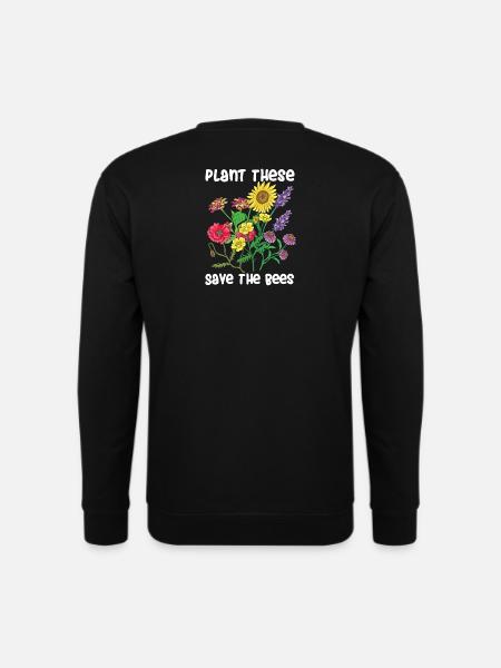 Bienen Bienen Wiese Blumenwiese - Unisex Pullover - Schwarz