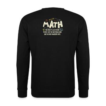 mathematics - Unisex Sweatshirt - black - Back - Alina (178cm)
