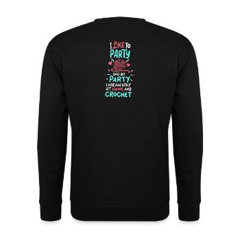 Crocheting Knitting for a Crocheter - Unisex Sweatshirt - black - Back - Alina (178cm)