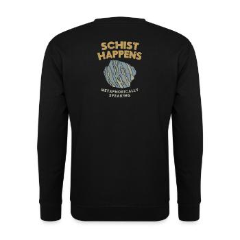 Geology stones geologist saying pun - Unisex Sweatshirt - black - Back - Alina (178cm)