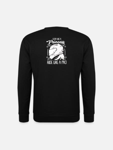 Motorrad Motorradfahrerin Geschenk - Unisex Pullover - Schwarz