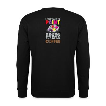 Paint stones art gift - Unisex Sweatshirt - black - Back - Alina (178cm)
