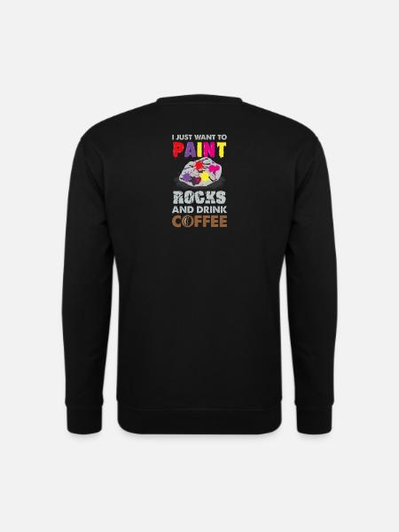 Steine bemalen Kunst Farben Geschenk - Unisex Pullover - Schwarz
