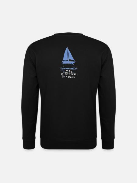 Segeln Segelboot - Unisex Pullover - Schwarz